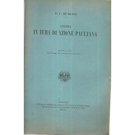 Ancora in tema di azione pauliana. Estratto dalla giurispr. ital. vol. LXXXIII