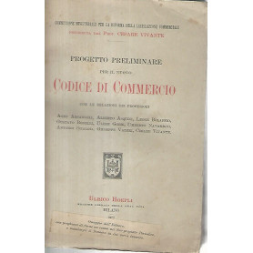 Progetto preliminare per il nuovo codice di commercioLibrisaggi