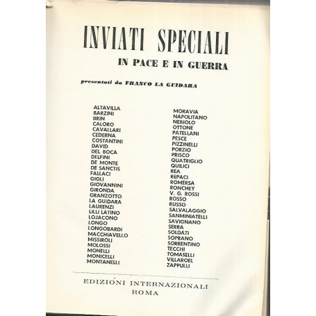 Inviati speciali in pace e in guerra