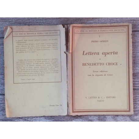 Lettera aperta a Benedetto Croce