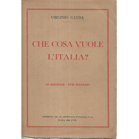 Che cosa vuole l'Italia?