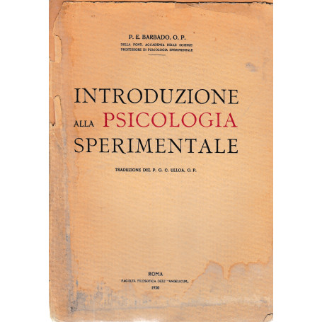 Introduzione alla psicologia sperimentale