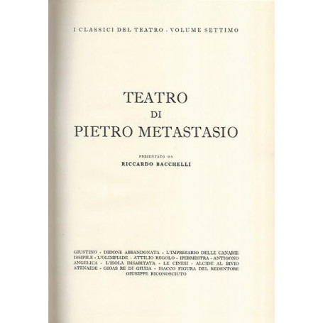 Teatro di Pietro Metastasio