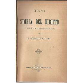 Tesi di storia del diritto