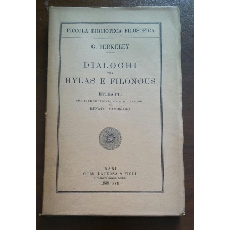 DIALOGHI TRA HYLAS E FILONOUS