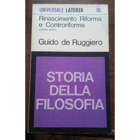 RINASCIMENTO RIFORMA E CONTRORIFORMA.STORIA DELLA FILOSOFIA.