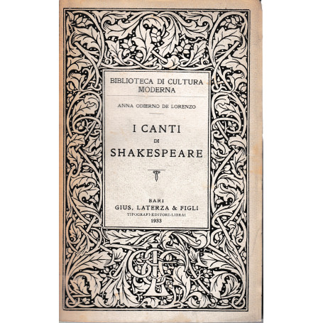 I canti di Shakespeare