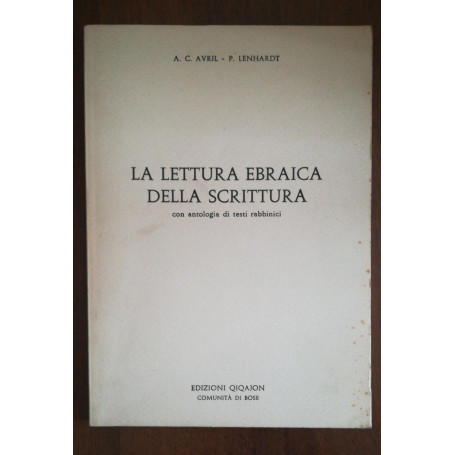 la lettura ebraica della scrittura