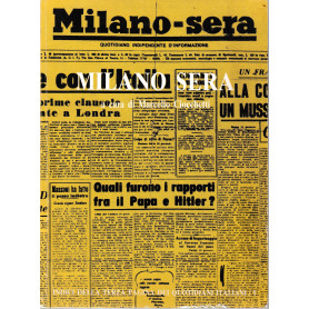 Milano Sera (1945-1954). Indici della terza pagina dei quotidiani italiani sezione letteratura