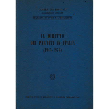 Il diritto dei partiti in Italia (1945-1970)