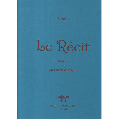 Le recit. laquette da Les enfant du paradis