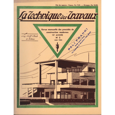 La Tecnique des Travaux  10° anno  n. 5 Maggio 1934