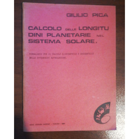 calcolo delle longitudini planetarie nel sistema solare