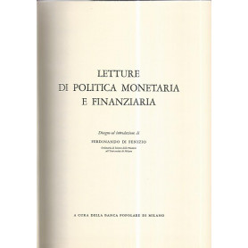 Letture di politica monetaria e finanziaria. Volume 1