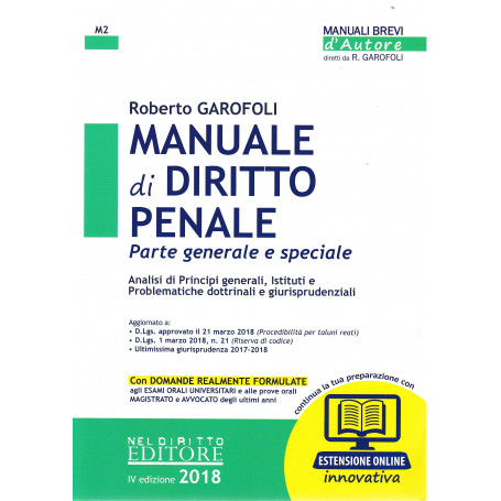 Manuale di diritto penale. Parte generale e speciale