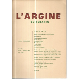 L'argine letterario. Rivista trimestrale. Ottobre- Dicembre 1969. Anno III n.4