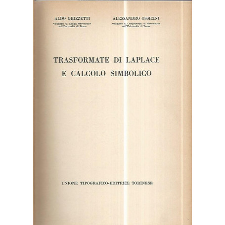 Trasformate di Laplace e calcolo simbolico