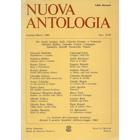 Nuova antologia. Gennaio-Marzo 1984  fasc. 2149  anno 119°  vol. 553°