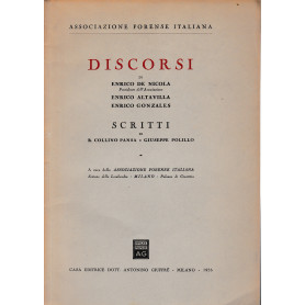 Discorsi di E. De Nicola