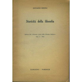 Storicità  della filosofia. Estratto