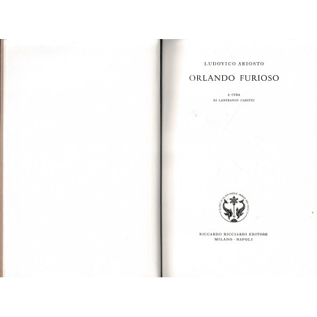 La letteratura italiana. Storia e testi. Orlando Furioso  volume 19