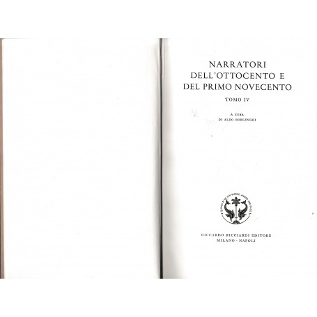 La letteratura italiana. Storia e testi. Narratori dell'Ottocento e del primo Novecento  volume 64  tomo 4