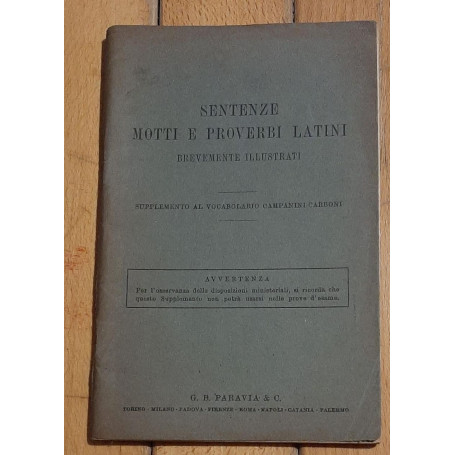 SENTENZE MOTTI E PROVERBI LATINI