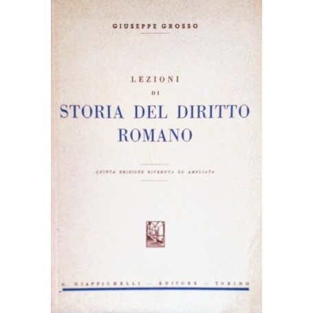 Lezioni di Storia del Diritto Romano