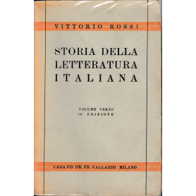 Storia della letteratura italiana. III° volume