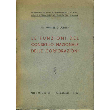 Le funzioni del consiglio nazionale delle corporazioni