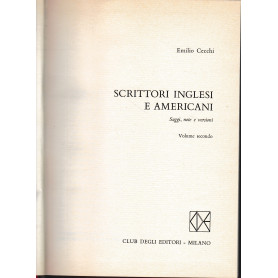 Scrittori inglesie americani. Saggi  note e versioni. Secondo volumeLibrisaggi