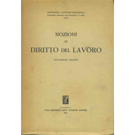 Nozioni di diritto del lavoro