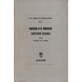 Graecorum de re Onirocritica. Scriptorum Reliquiae. Testo in Italiano  Greco e LatinoLibrisaggi