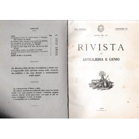 Rivista di Artiglieria e Genio. 70^ annata