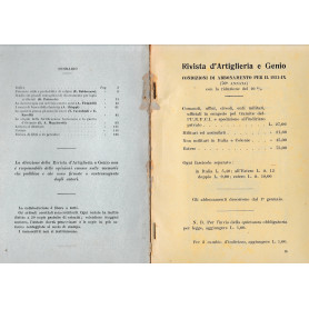 Rivista di Artiglieria e Genio. 70^ annata  fascicolo I  Gennaio 1931Librisaggi