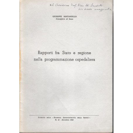 Estratto della: Rassegna Amministrartiva della Sanità" n. 12 - Dicembre 1968