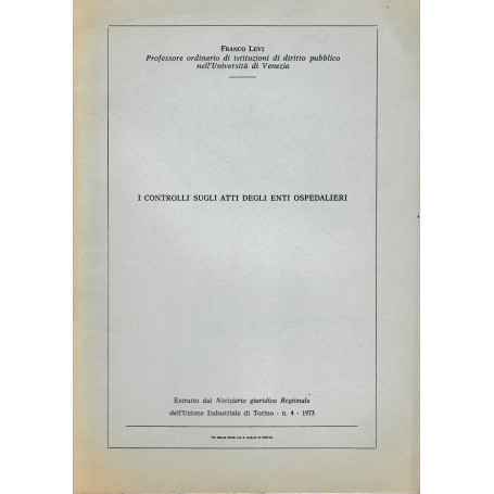 Estratto dal: Notiziario giuridico ragionale dell'Unione industriale di Torino - n. 4 - 1973