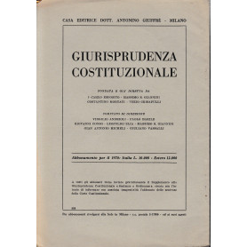 Giurisprudenza Costituzionale. Anno XIV - 1969  fasc. 6 (estratto)Librisaggi