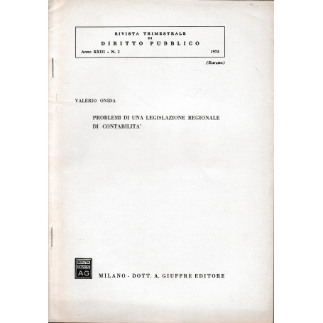 Rivista trimestrale di Diritto Pubblico. Anno XXIII - n.2 - 1973 (estratto)