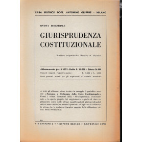 Giurisprudenza Costitizionale. Anno XV - 1970 - Fasc. 2 (estratto)