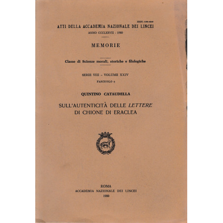 Atti della Accademia Nazionale dei Lincei anno CCCLXXVII - 1980. Memorie. Serie VIII - vol. XXIV - fasc. 6