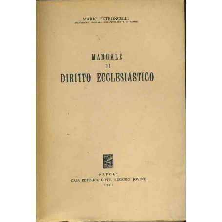 Manuale di diritto ecclesiastico