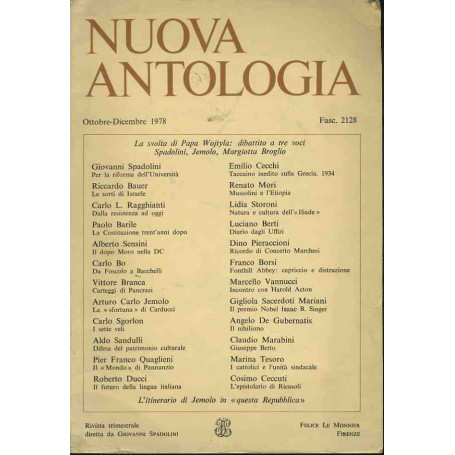 Nuova antologia. Ottobre - Dicembre 1978