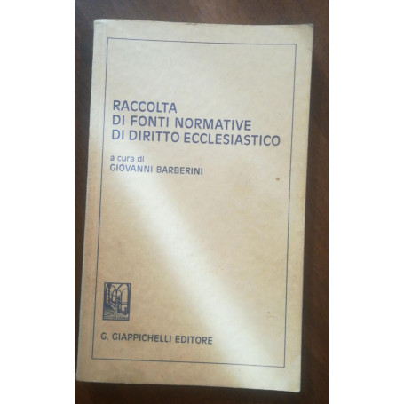 Raccolta di fonti normative di diritto ecclesiastico