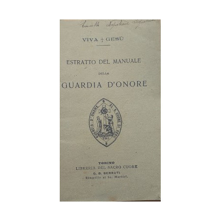 Estratto del manuale della Guardia d'Onore
