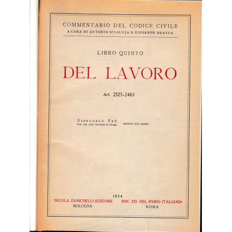 Del lavoro. Art. 2325-2461