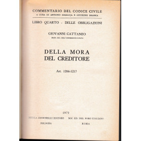 Libro quarto- Delle obbligazioni. Della mora del creditore. Art.1206-1217