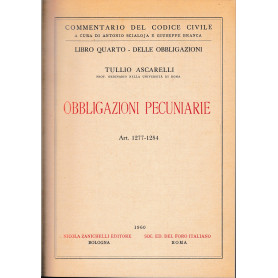 Libro quarto - Delle obbligazioni. Obbligazioni pecunarie. Art. 1277-1284