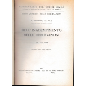 Libro quarto - Delle obbligazioni. Dell'adempimento delle obbligazioni. Art. 1218-1229