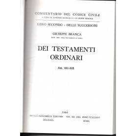 Libro secondo - Delle successioni. Dei testamenti ordinari. Art